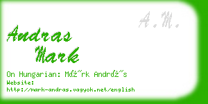 andras mark business card